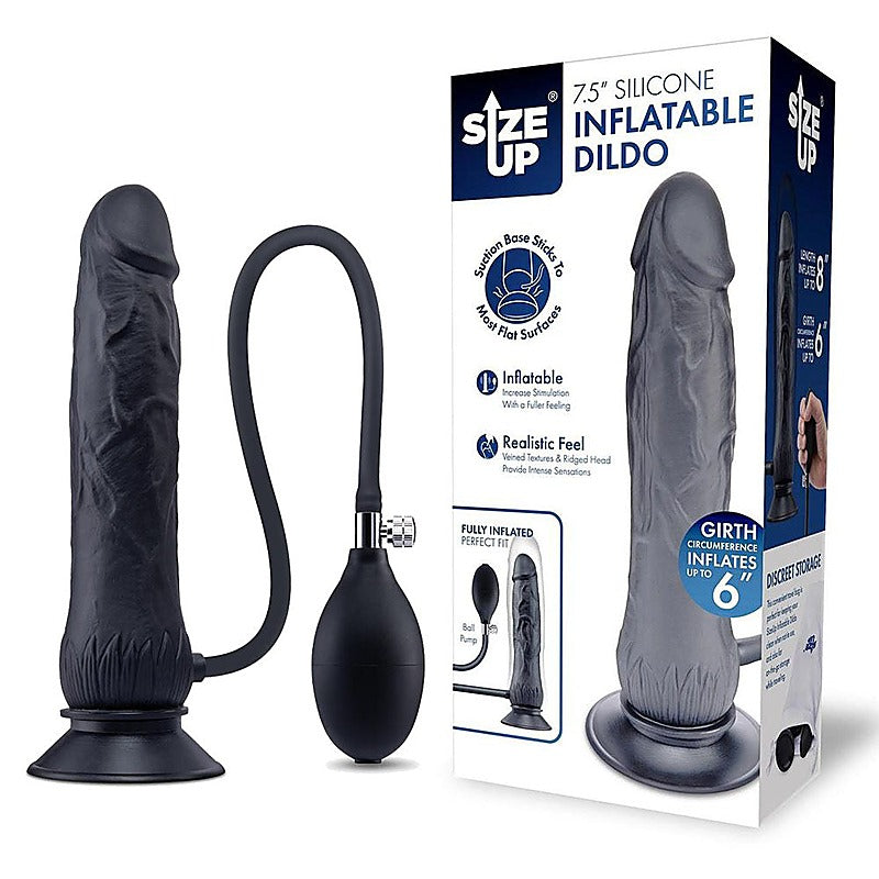 Size Up Realistic Inflatable Dildo with Balls by Xgen - Inflatable Dildos and Vibrators