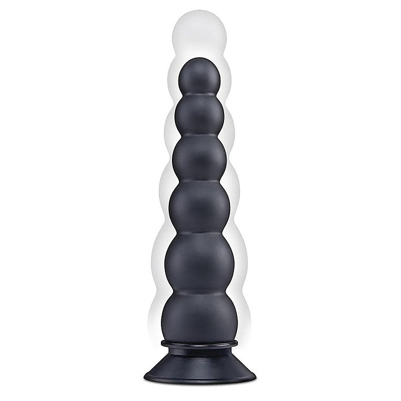 Xgen Size Up Ripple Inflatable Butt Plug Black with Pump Control - Butt Plugs