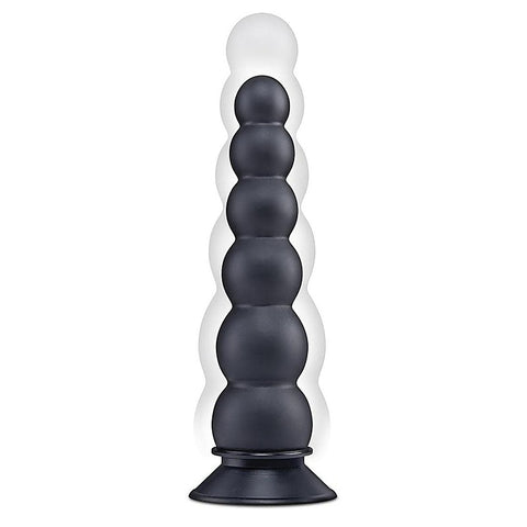 Xgen Size Up Ripple Inflatable Butt Plug Black with Pump Control - Butt Plugs
