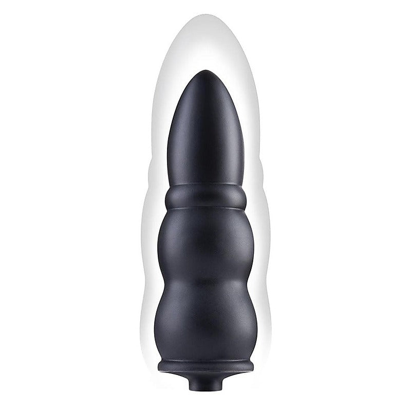 Xgen Size Up Ripple Inflatable Butt Plug Black with Pump Control - Butt Plugs