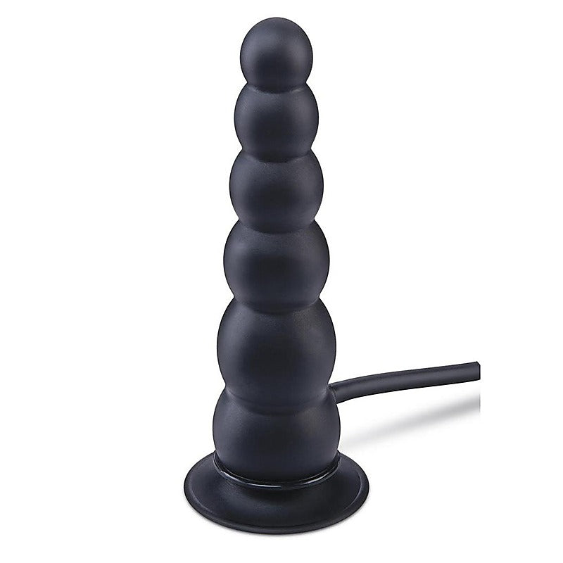 Xgen Size Up Ripple Inflatable Butt Plug Black with Pump Control - Butt Plugs