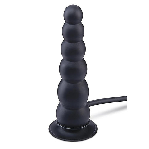 Xgen Size Up Ripple Inflatable Butt Plug Black with Pump Control - Butt Plugs