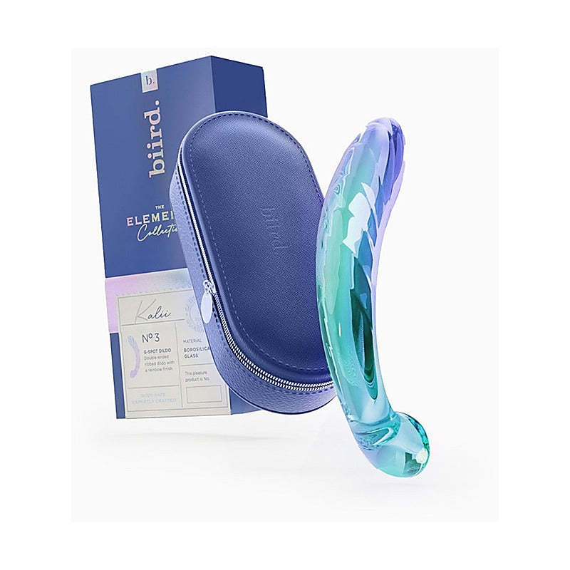 Biird Kalii Curved Borosilicate Glass G Spot Dildo - Glass Sex Toys