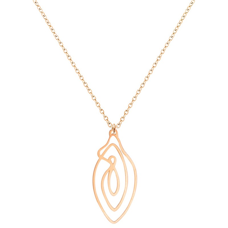 Vulvii Gold Plated Stainless Steel Necklace by Biird - Party Gifts and Novelties
