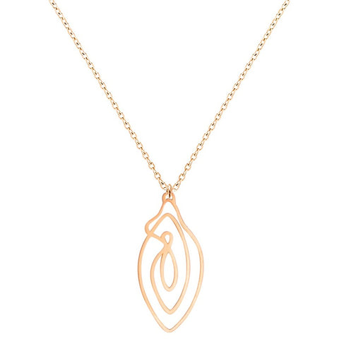 Vulvii Gold Plated Stainless Steel Necklace by Biird - Party Gifts and Novelties