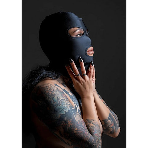 Scala Spandex Hood (Black) Comfortable Sensory Deprivation - Bondage Hoods