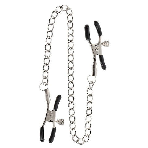 Adjustable Nipple Clamps With Chain by Scala - Nipple and Clit Clamps