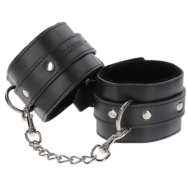 Scala Wrist Cuffs (Black) Velvet Lined Bondage Restraints - Cuffs And Restraints