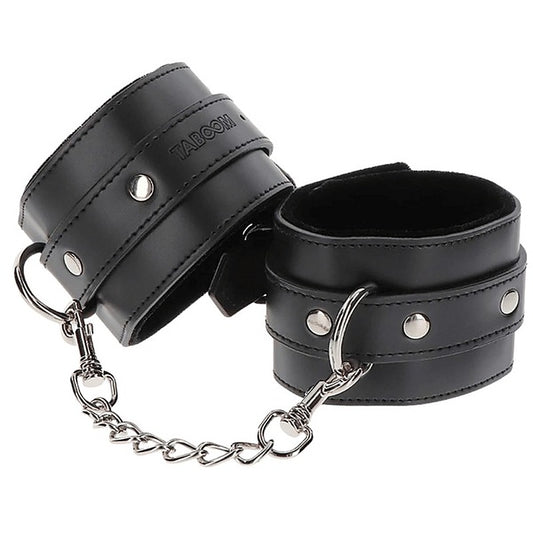 TABOOM Adjustable Bondage Wrist Cuffs Black by Scala - Cuffs And Restraints
