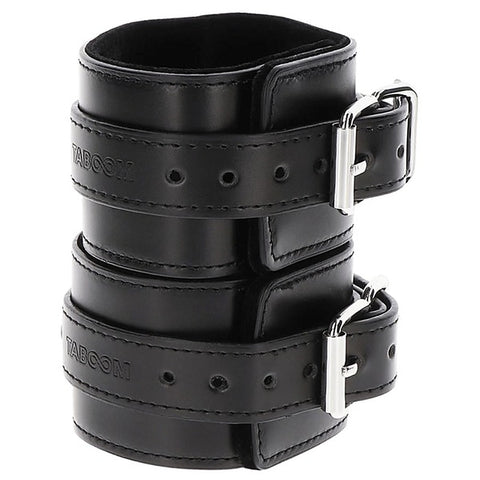 Scala Wrist Cuffs (Black) Velvet Lined Bondage Restraints - Cuffs And Restraints