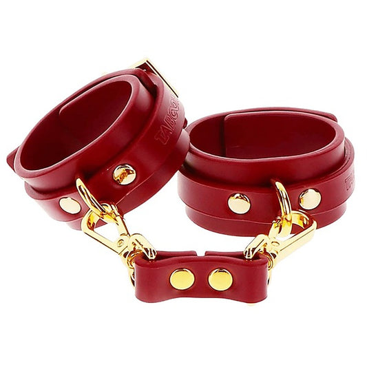 TABOOM Luxury BDSM Play Wrist Cuffs Red by Scala - Cuffs And Restraints
