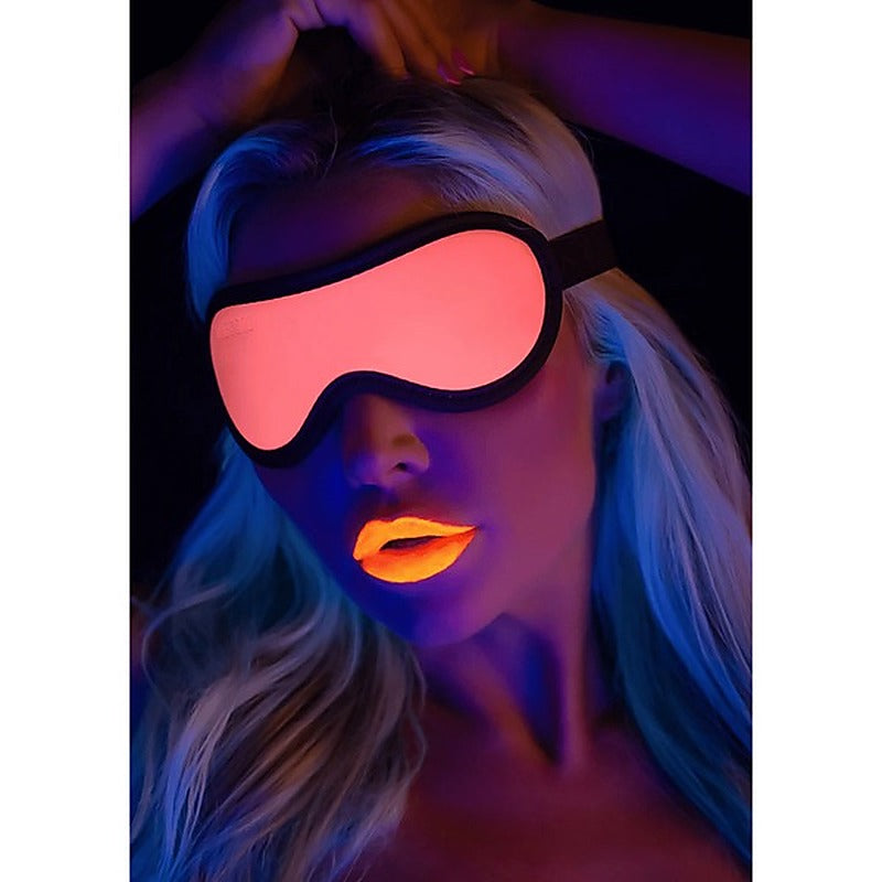 Scala Glow Blindfold Pink Glow in Dark Sensory Deprivation for BDSM - Masks And Blindfolds