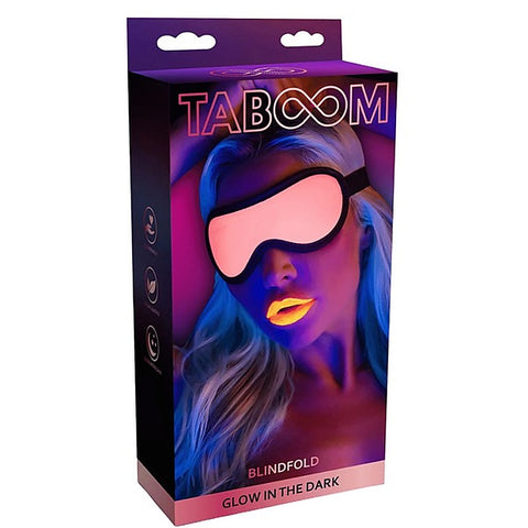 Scala Glow Blindfold Pink Glow in Dark Sensory Deprivation for BDSM - Masks And Blindfolds