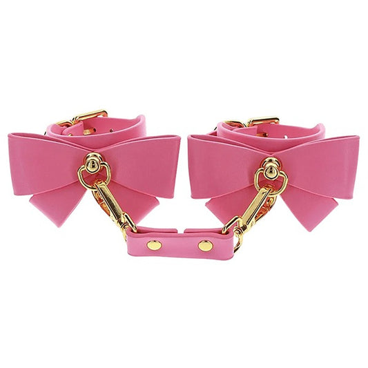 Vegan PU Leather BDSM Play Wrist Cuffs by Scala - Cuffs And Restraints