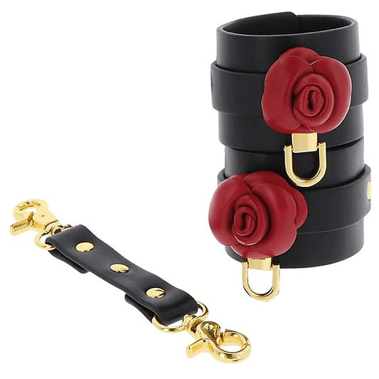 TABOOM Wild Roses Bondage Wrist Cuffs Set by Scala - Cuffs And Restraints