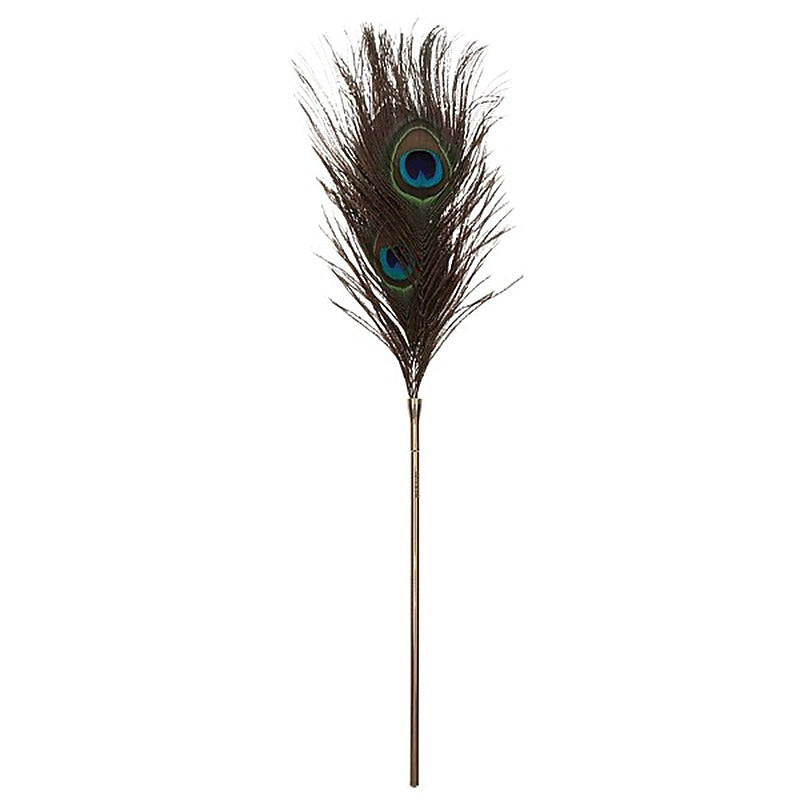Scala Peacock Tickler Gold Feather Sensation Adult Toy - Whips And Crops