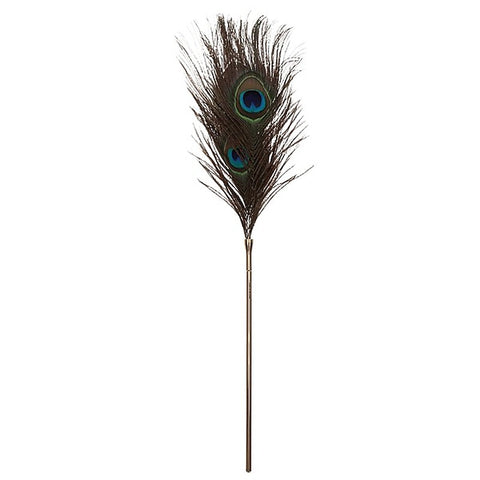 Scala Peacock Tickler Gold Feather Sensation Adult Toy - Whips And Crops