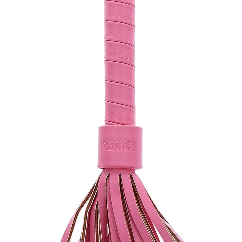 Scala Whip (Pink) Vegan Leather BDSM Impact Play - Whips And Crops