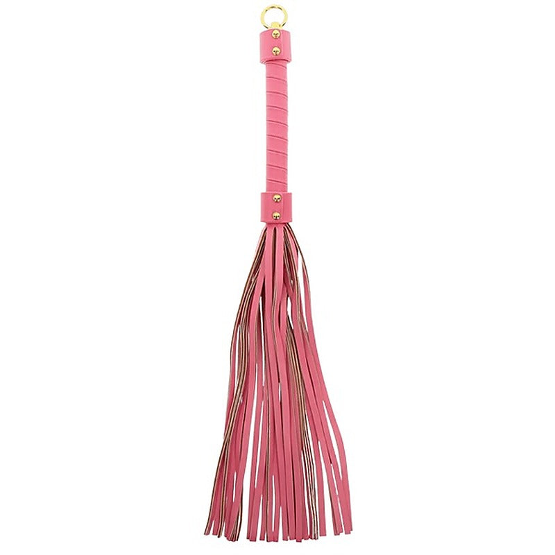 Scala Whip (Pink) Vegan Leather BDSM Impact Play - Whips And Crops