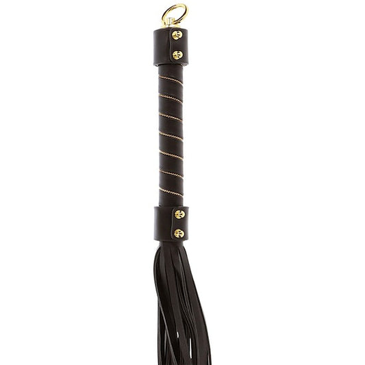 Taboom Vegan PU Leather Studded Whip by Scala - Whips And Crops
