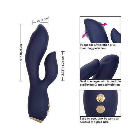 Chic Blossom Thumping Rabbit Vibrator by California Exotics - Rabbit Vibrators