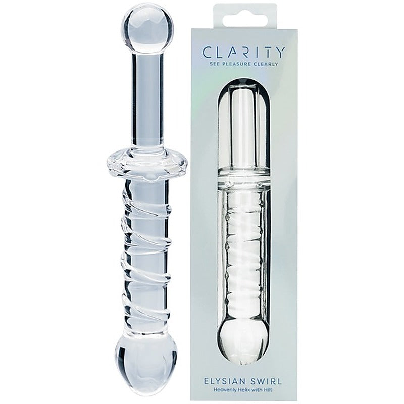Creative Conceptions Glass Dildo Elysian Swirl Spiral Texture - Glass Sex Toys