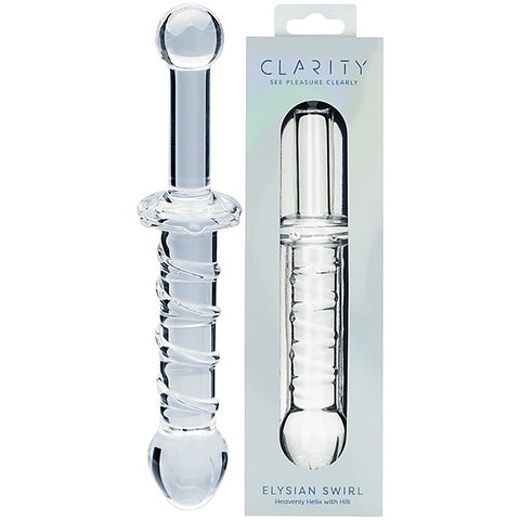 Creative Conceptions Glass Dildo Elysian Swirl Spiral Texture - Glass Sex Toys