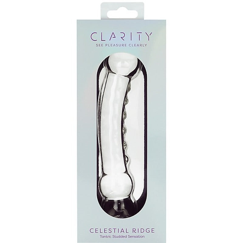 Creative Conceptions Glass Dildo Celestial Ridge Ridged Double Ended - Glass Sex Toys