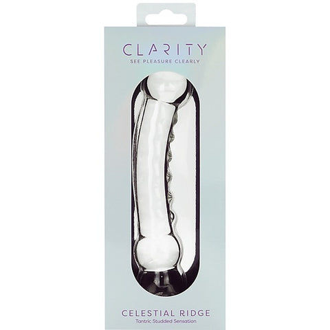 Creative Conceptions Glass Dildo Celestial Ridge Ridged Double Ended - Glass Sex Toys