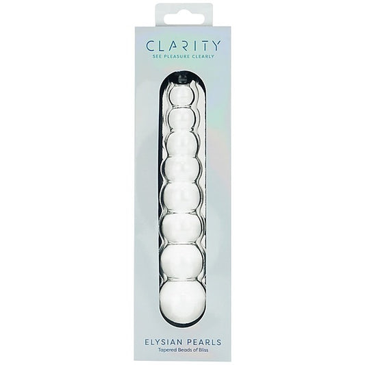 Elysian Pearls G-Spot Glass Dildo by Creative Conceptions - Glass Sex Toys