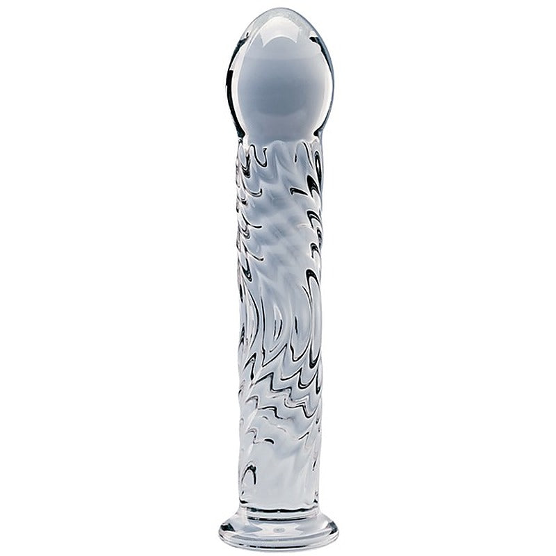 Creative Conceptions Glass Dildo Seraphic Ripple Textured G Spot - Glass Sex Toys