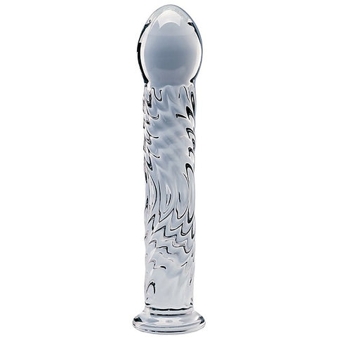 Creative Conceptions Glass Dildo Seraphic Ripple Textured G Spot - Glass Sex Toys