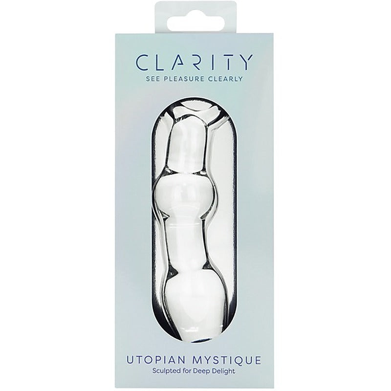 Creative Conceptions Glass Dildo Utopian Mystique Ribbed Design - Glass Sex Toys