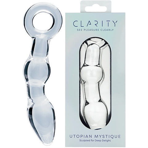 Creative Conceptions Glass Dildo Utopian Mystique Ribbed Design - Glass Sex Toys