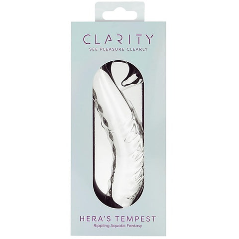 Creative Conceptions Glass Dildo Heras Tempest Curved G Spot Stimulation - Glass Sex Toys