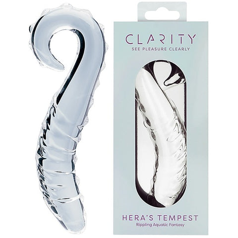 Creative Conceptions Glass Dildo Heras Tempest Curved G Spot Stimulation - Glass Sex Toys
