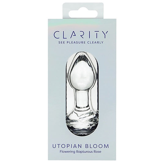 Utopian Bloom Glass Butt Plug by Creative Conceptions - Glass Sex Toys