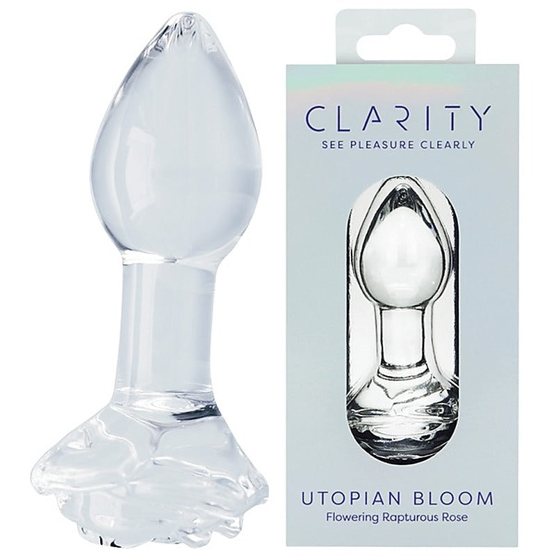 Creative Conceptions Glass Dildo Utopian Bloom Handcrafted Butt Plug - Glass Sex Toys