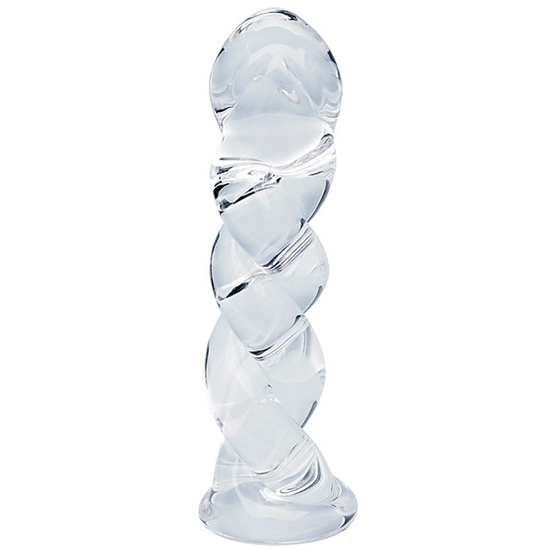 Creative Conceptions Glass Dildo Seraphic Braid Spiral Ridged Design - Glass Sex Toys