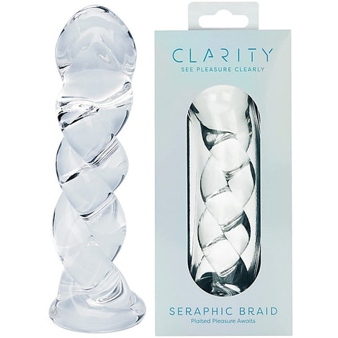 Creative Conceptions Glass Dildo Seraphic Braid Spiral Ridged Design - Glass Sex Toys