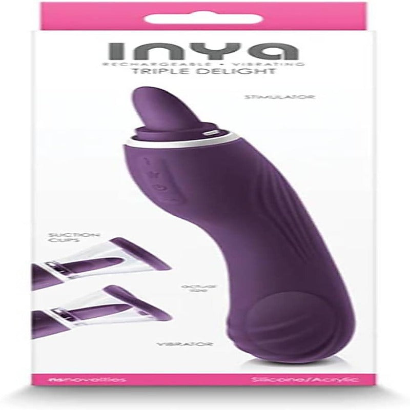 INYA Triple Delight Clitoral Vibrator by NS Novelties - Clit Ticklers and Pulsators