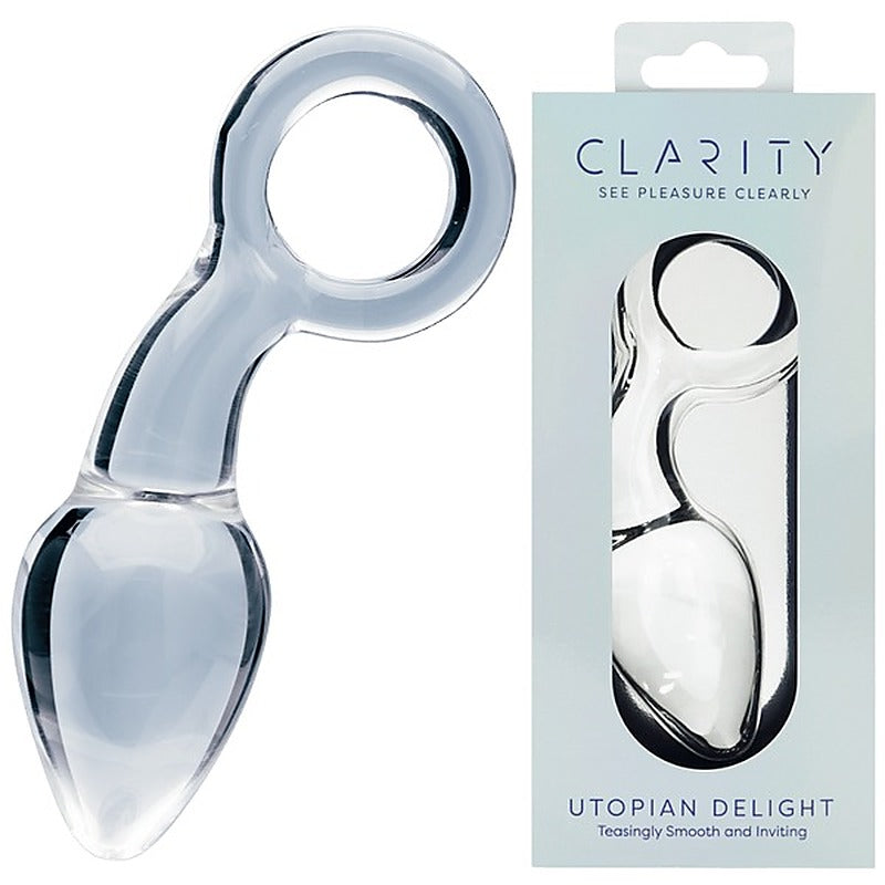 Creative Conceptions Glass Dildo Utopian Delight Handcrafted Butt Plug - Glass Sex Toys