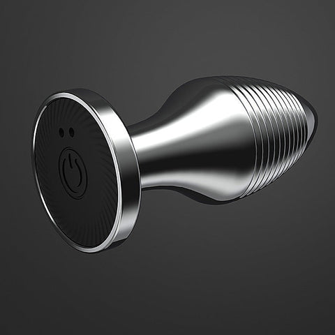Rechargable Remote Controlled Vibrating Steel Butt Plug - Butt Plugs