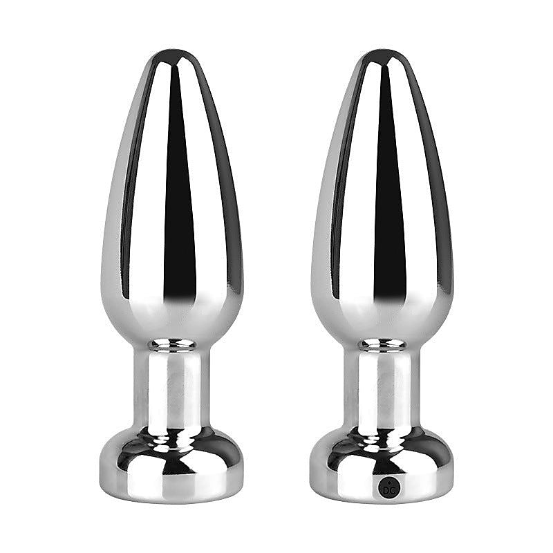 Rechargeable 10 Settings Vibrating Metal Butt Plug - Butt Plugs