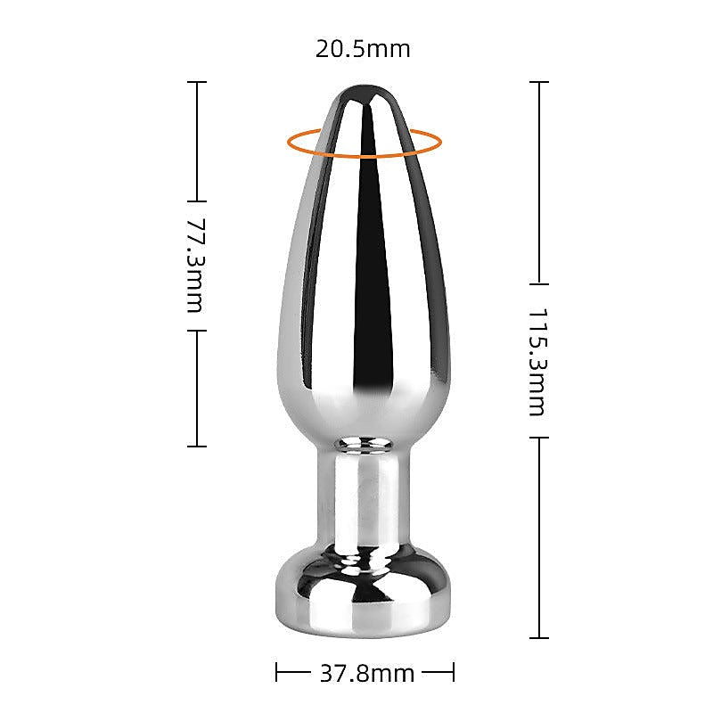 Rechargeable 10 Settings Vibrating Metal Butt Plug - Butt Plugs