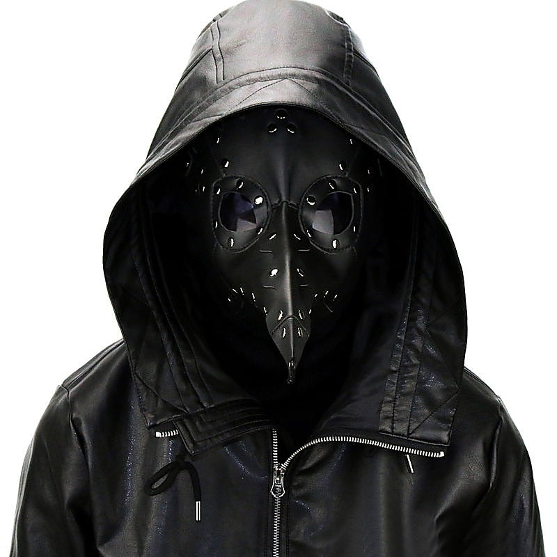Black Plague Doctor Mask Gothic Long Nose Bird Beak - Masks And Blindfolds