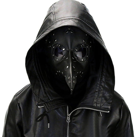 Black Plague Doctor Mask Gothic Long Nose Bird Beak - Masks And Blindfolds