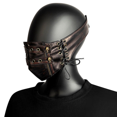 Steampunk Strappy Skull Splice Mask by BDStyle - Masks And Blindfolds