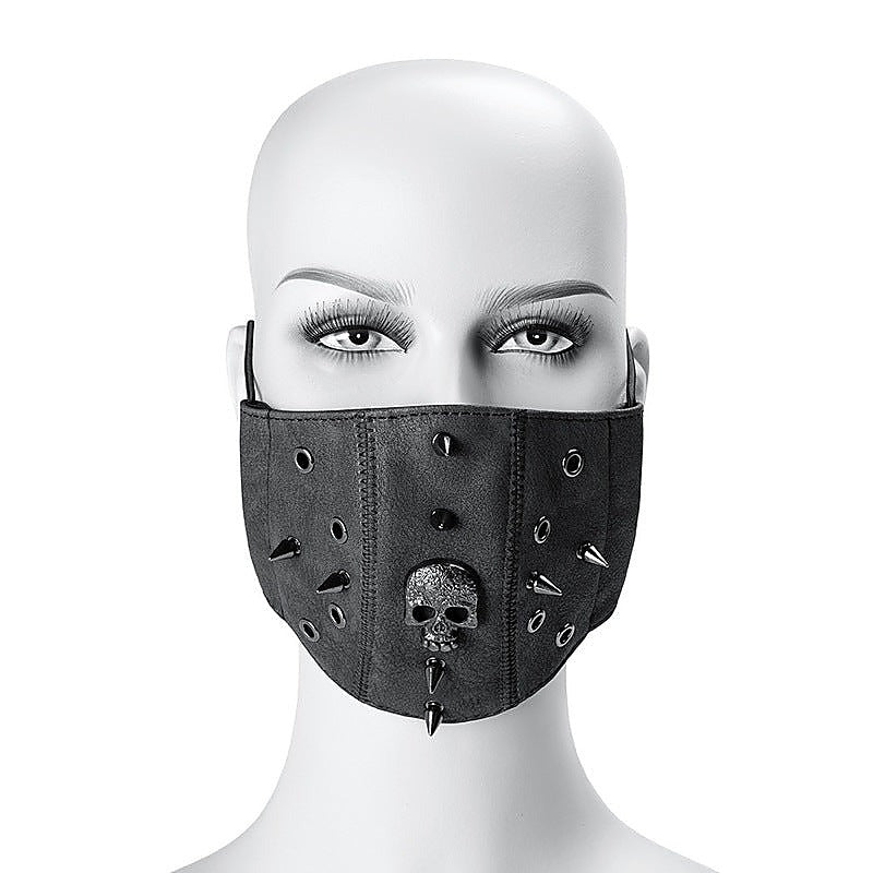 Steampunk Skull Rivets Adjustable Mask by BDStyle - Masks And Blindfolds