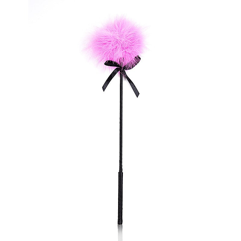 Pink Fancy Feather Tickler With Ribbon by BDStyle - Ticklers